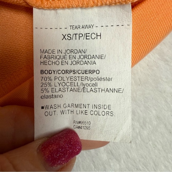 Under Armour XS Rival Terry Hoodie in Soft Orange NWT - Picture 5 of 8